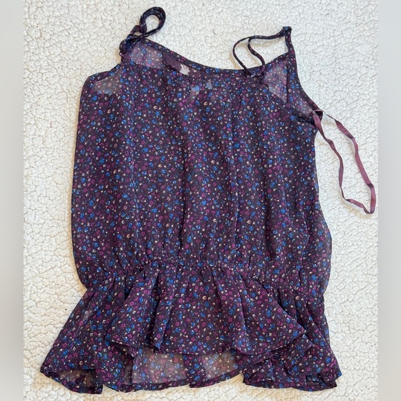 Y2K Delia’s Floral Ruffle Tank Size XS - Picture 5 of 6